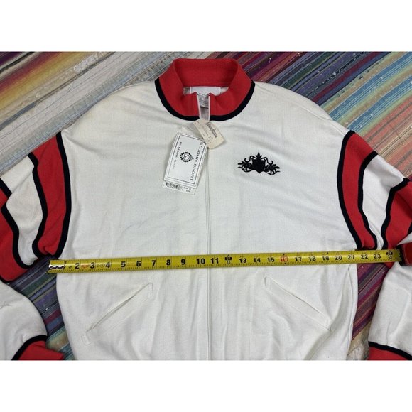 New St John Sport Luxury Track Suit Set Sweatpants Sweatshirt Jacket White Red M - Picture 9 of 16